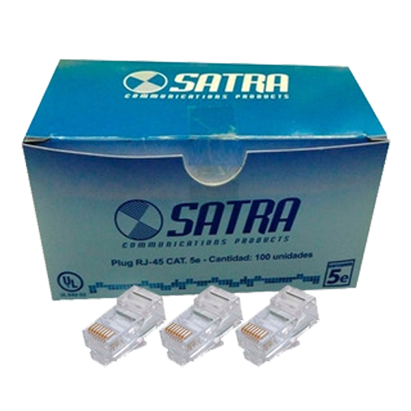 CAJA 100 CONECTORES RJ45 CAT5 SATRA