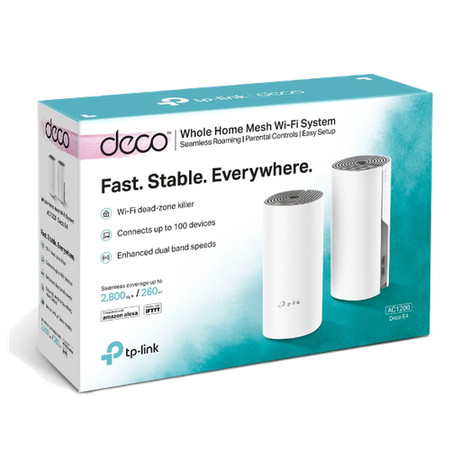 [DECO E4 2-PACK] SISTEMA WIFI EN MALLA MESH DOBLE BANDA 1200MBPS