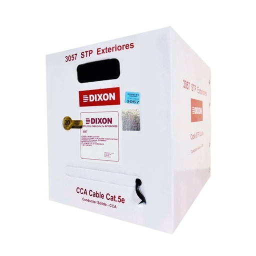 [3057] CAJA DE CABLE UTP CAT 5E EXTERIOR 305MT DIXON